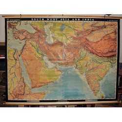 South West Asia and India (Large Pull Down Map)